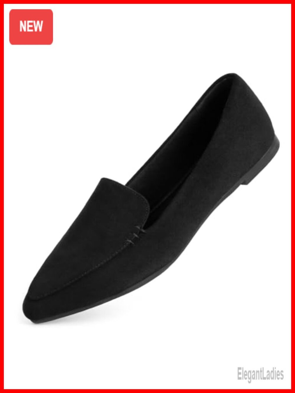 Women's Pointed Toe Flats Slip On Loafers Memory Foam Arch Support Work Shoes